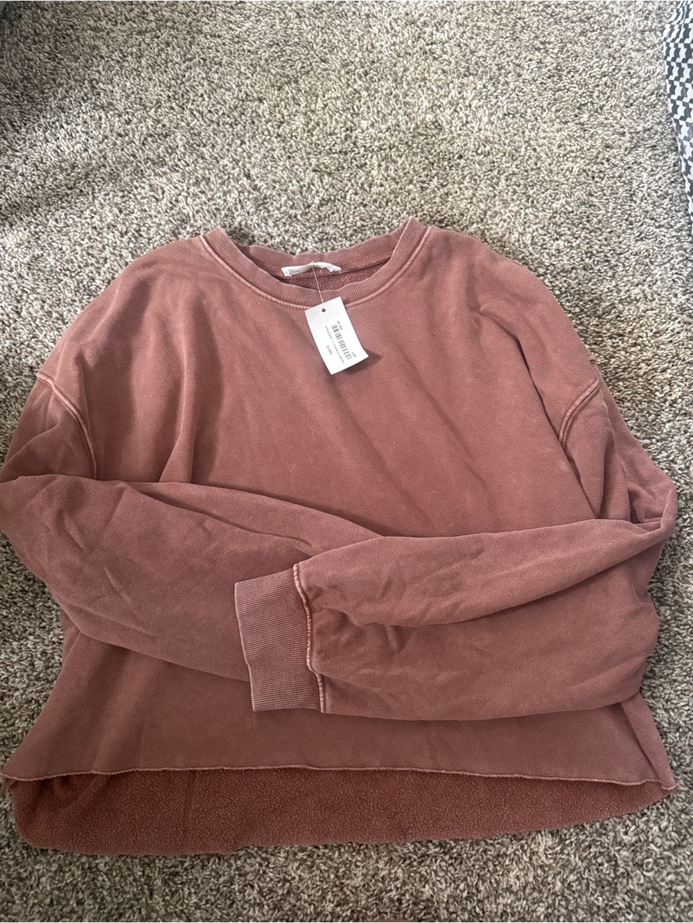 Double Zero Washed Rose Crewneck Sweatshirt